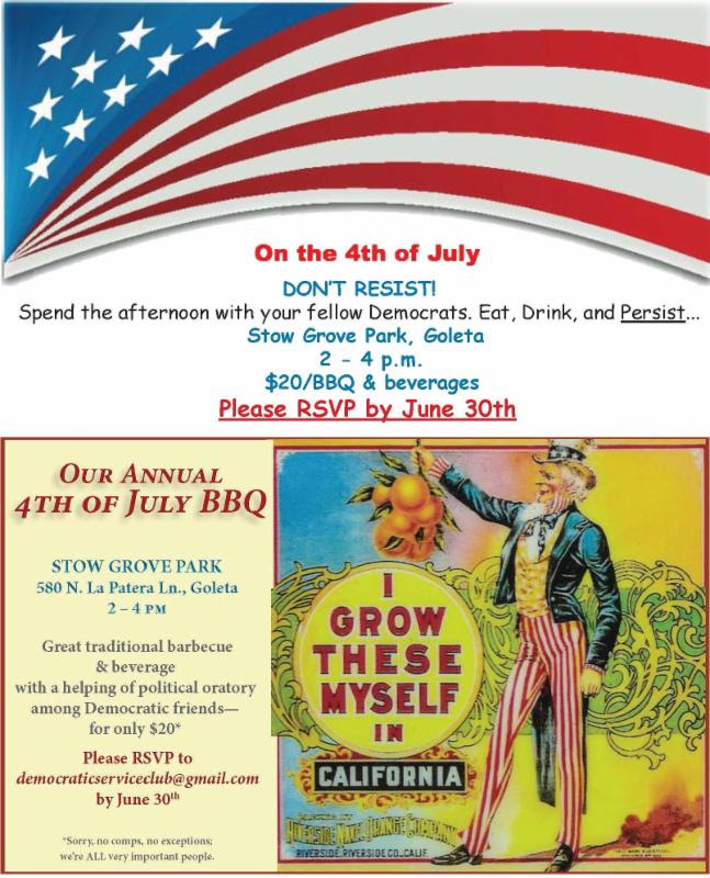 Invitation to 4th of July Democratic picnic